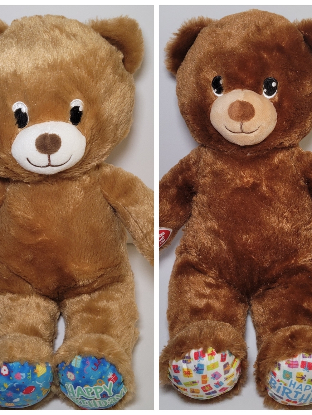 Build A Bear Teddy Plush Happy Birthday Stuffed Animal Set 2  Confetti Presents